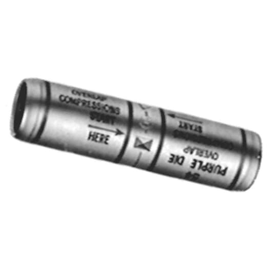 54018 Color-Keyed 2-Way Long Barrel Splice Connector, 500 kcmil Copper Conductor, Die Code: 15CA87R, 4.13 in L, Copper