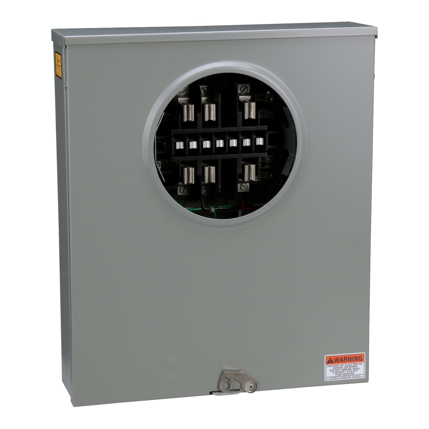 1007003C Meter Socket, Ringless, 3 Phase, 4 Wire, 20 Amp, 13 Jaw without release, 600V, No Bypass