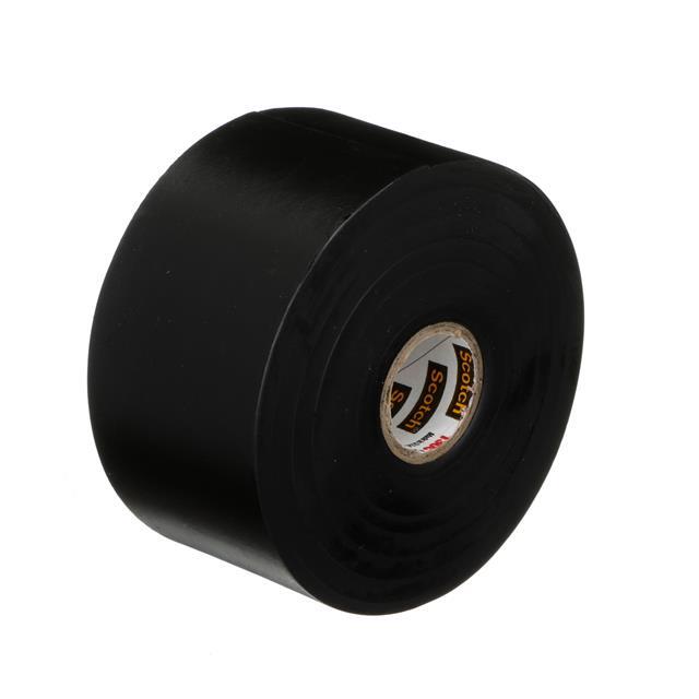 7000006091 Scotch 130C High Voltage Insulated Linerless Splicing Tape, 30 ft L 2 in W, 30 mil THK, Self-Fusing Ethylene Propylene Rubber Backing, Black