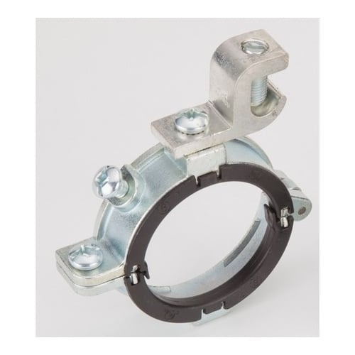 SGBS-39040 Bridgeport Might-Rite Split Ground Bushing, 4 in Trade, 250 kcmil Wire Min, 6 AWG Wire Max, 3.87 in ID x 5 in OD Dia, Steel