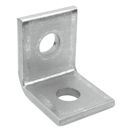 AB202-EG Superstrut 200 90 deg Angle Fitting, 2 Holes, 2 in L x 1-5/8 in W x 1/4 in THK, Steel