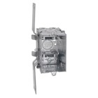 Gangable Switch Box, 12.5 Cubic Inches, 3 Inches Long x 2 Inches Wide x 2-1/2 Inches Deep, 1/2 Inch Knockouts, Pre-Galvanized Steel, Armored Cable Clamps (C-3) and CV Bracket Recessed 7/8 Inches, For use with Armored/Metal Clad Cable