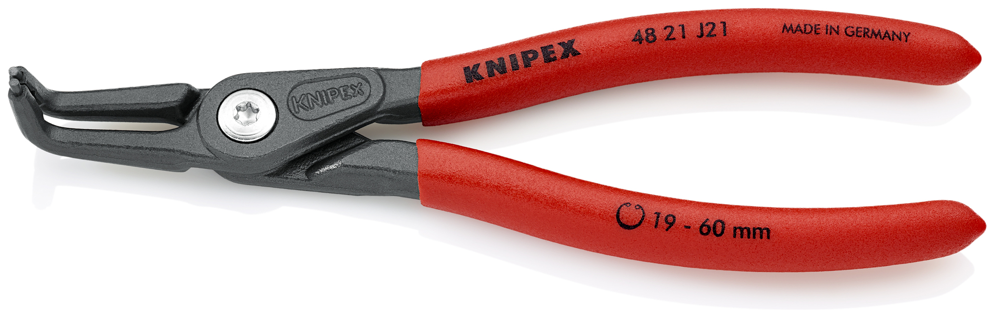 Internal 90° Angled Precision Snap Ring Pliers, 6 1/2 in., Non-slip plastic, 5/64 in. Tips