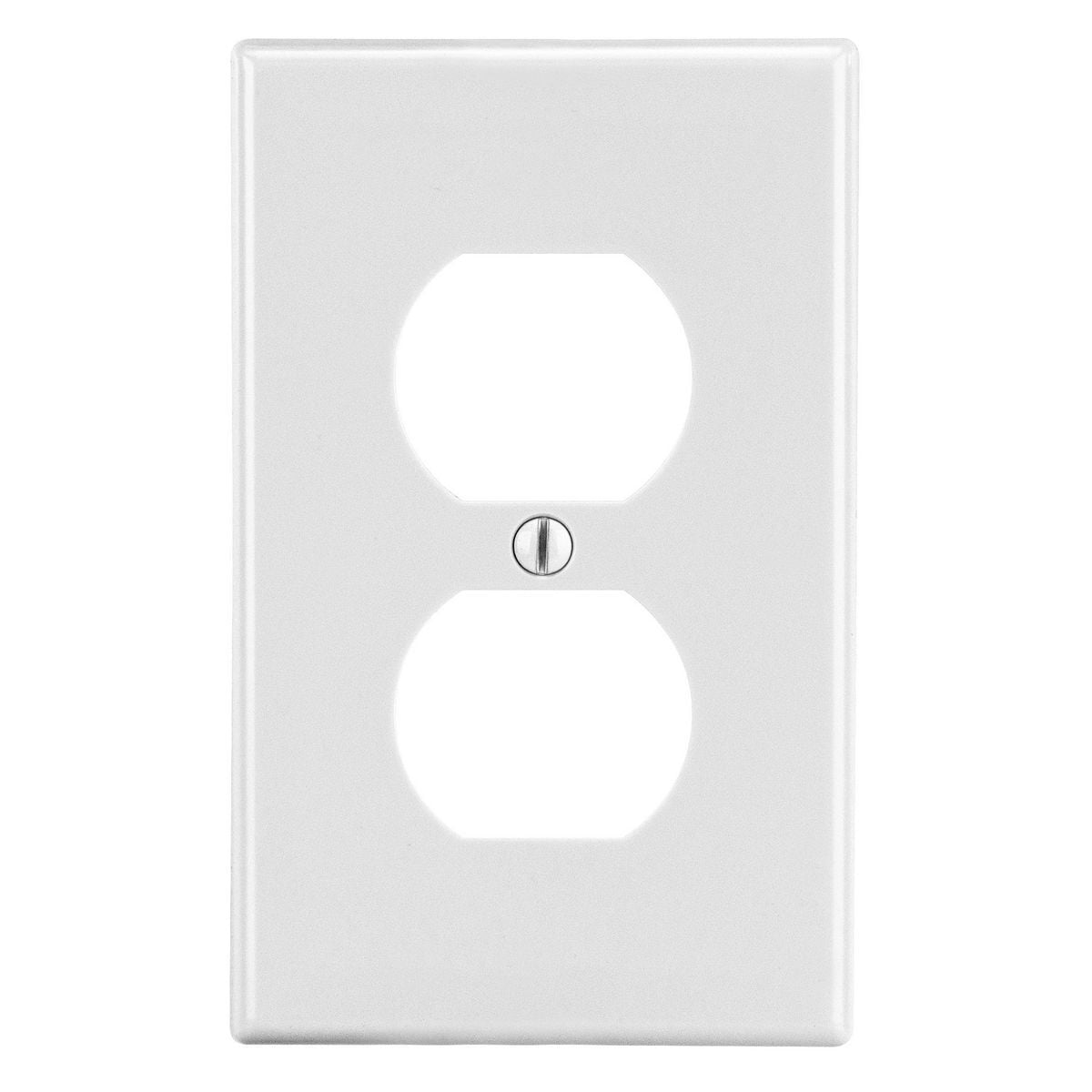 P8W Standard Wall Plate, 1 Gangs, 2.88 in W x 4.63 in H, Polycarbonate Thermoplastic, White