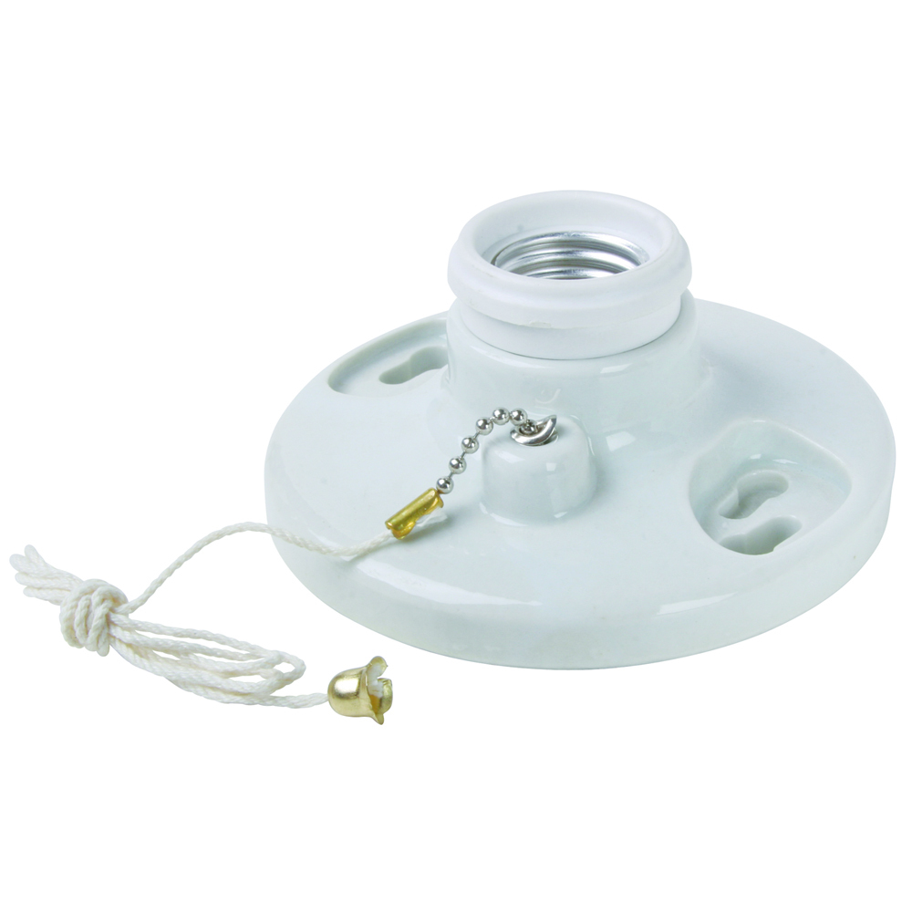 284 Medium Base Lampholder, White