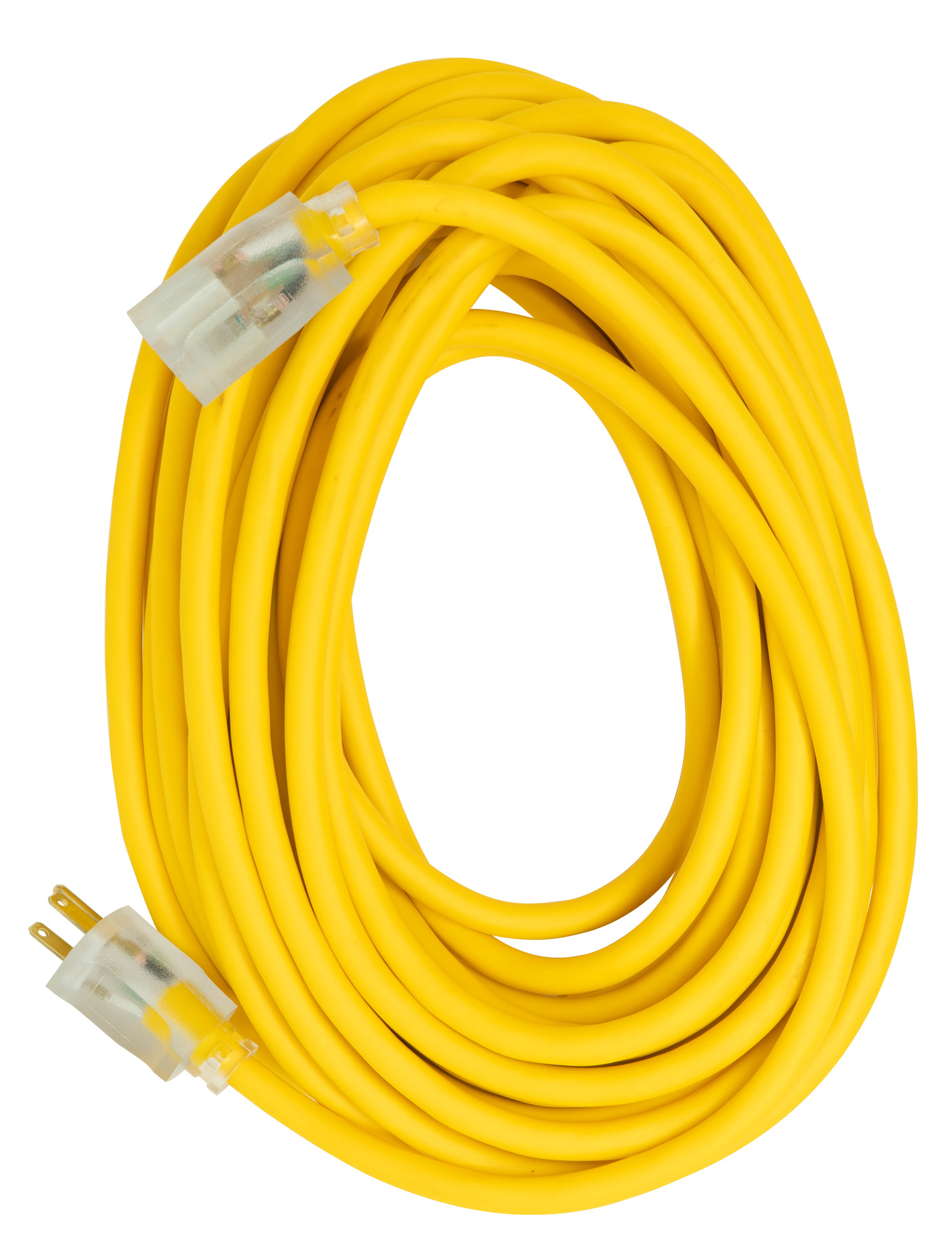50ft Polar/Solar SJEOOW Outdoor Extension Cord with Light Ends, 12/3, Yellow