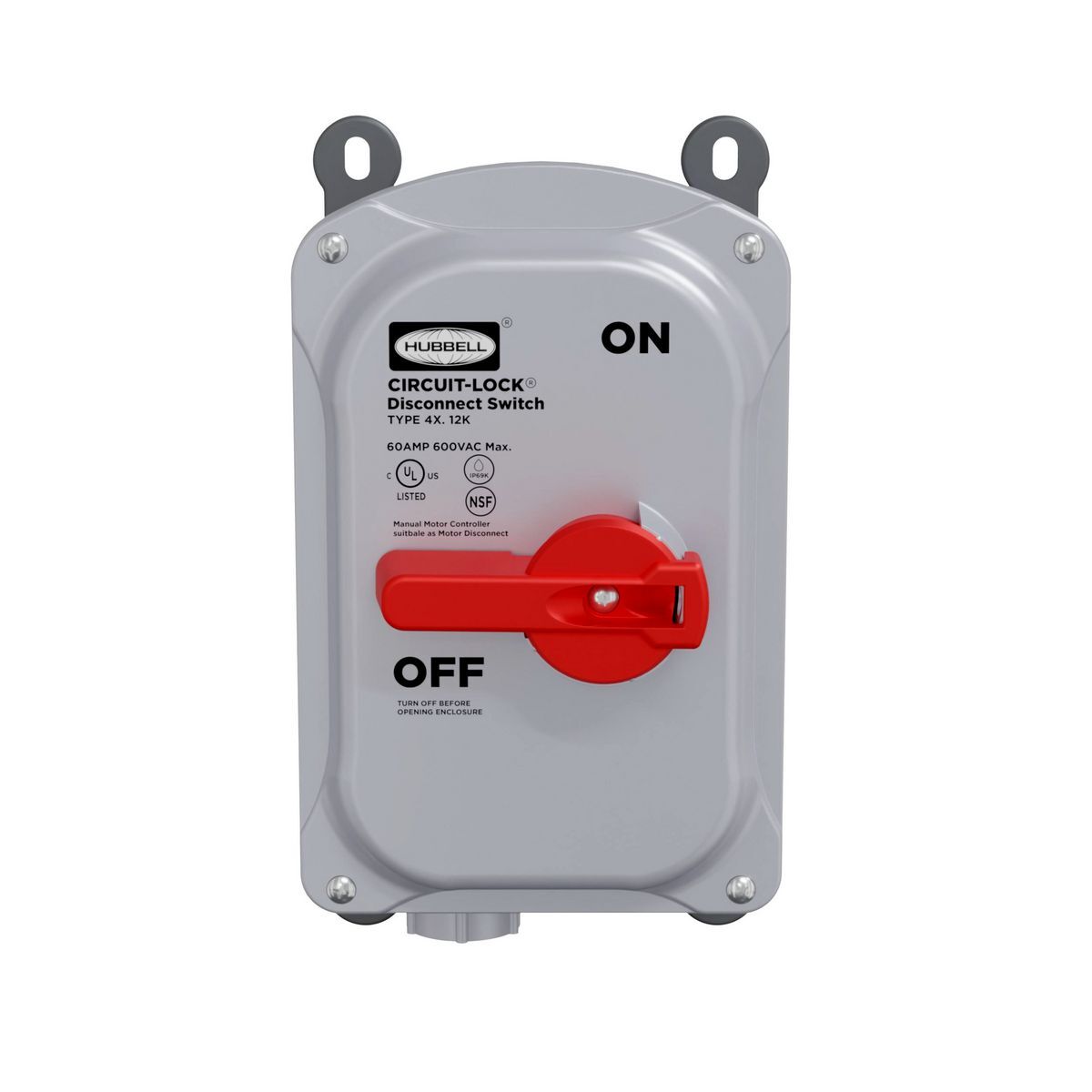 HBLDS30AC Disconnect Switches, 600 V AC, 30 A, 15 hp, 3 Poles