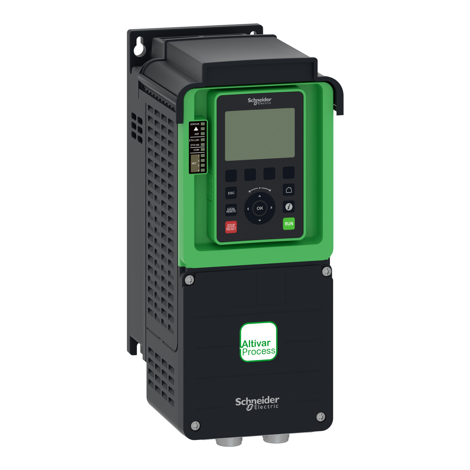 ATV630U30N4 Altivar Process 630 3-Phase Type 1 Standard AC Variable Speed Drive With Category C2, C3 Integrated EMC Filter, 460 V AC, 4/4.5/5.1/5.8 A, 3 hp, 4 hp, 5.67 in W x 7.99 in D