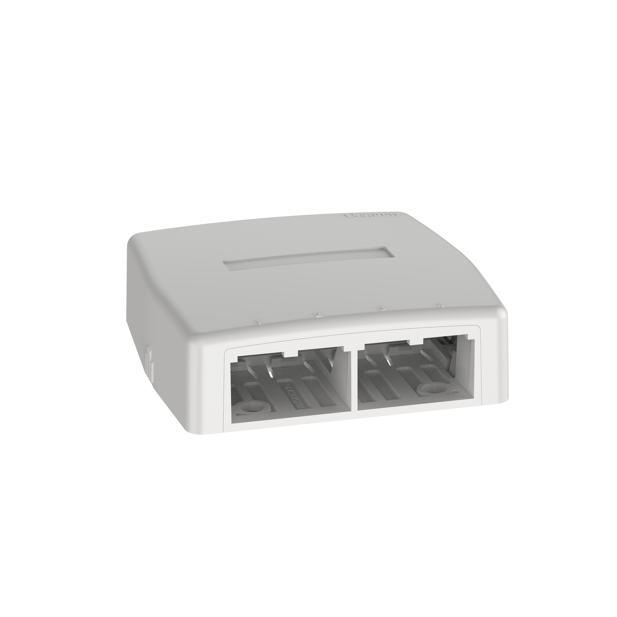 CBXQ4IW-A Mini-Com PanNet 4-Port Quick Release Surface Mount Box, Mini-Com, Surface Mount, ABS