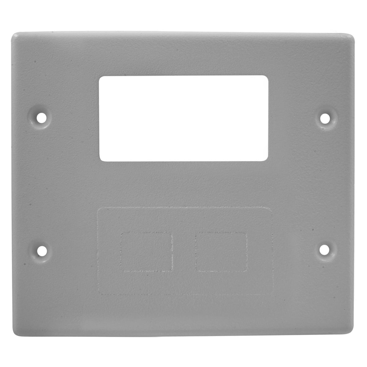 HBL4747RFGY HBL4750 Standard Device Cover Plate, For Use With HBL4750 Series Metal Raceway, Rolled Steel, Gray