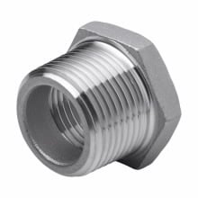 RBSS52 Hex Head Threaded Throat Reducing Bushing, 1-1/2 x 3/4 in Trade, 316 Stainless Steel