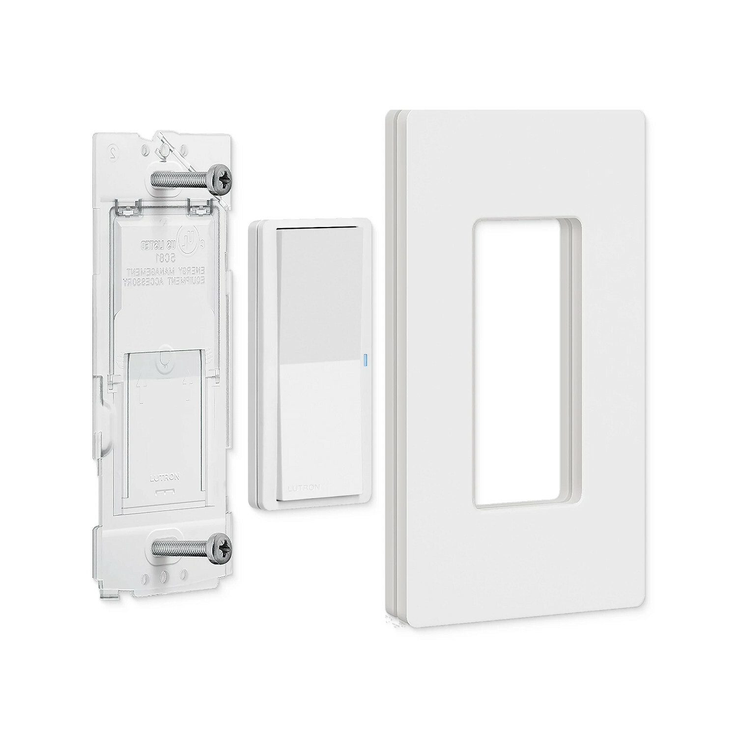 PJ2W-P2B-WH Pico Paddle Remote Wall-Mounting Kit, Wireless On/Off Control for Smart Dimmers and Switches, White