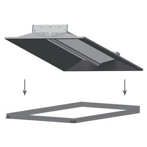 DGA14 UST18G Ceiling Adapter, For Use With 1 x 4 ft Recessed Troffer, Troffer Fixture, White