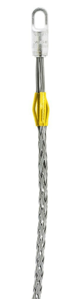 3302066 Standard Multiple Strength Non-Mounted Pulling Grip, 2 to 2.49 in Dia Cable, 50 in L Mesh, 1-7/8 in Dia Eye, 9600 lb Load, Galvanized Steel