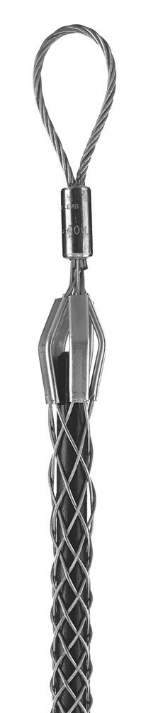 3303001 Standard Light Duty Low Tension Short Non-Mounted Pulling Grip, 0.5 to 0.62 in Dia Cable, 11 in L Mesh, 560 lb Load, Galvanized Steel