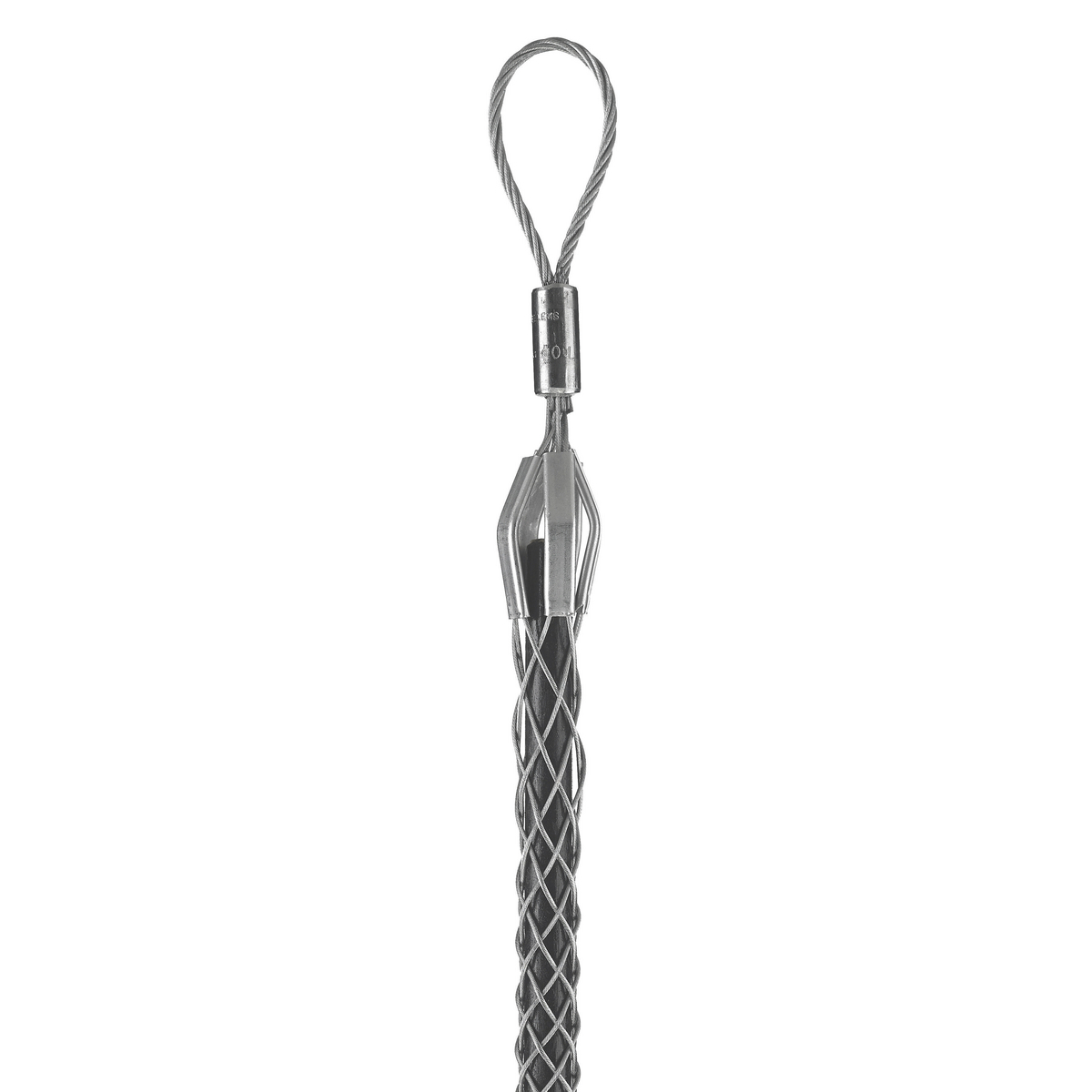 3303004 Standard Light Duty Low Tension Short Non-Mounted Pulling Grip, 1 to 1.24 in Dia Cable, 13 in L Mesh, 1060 lb Load, Galvanized Steel