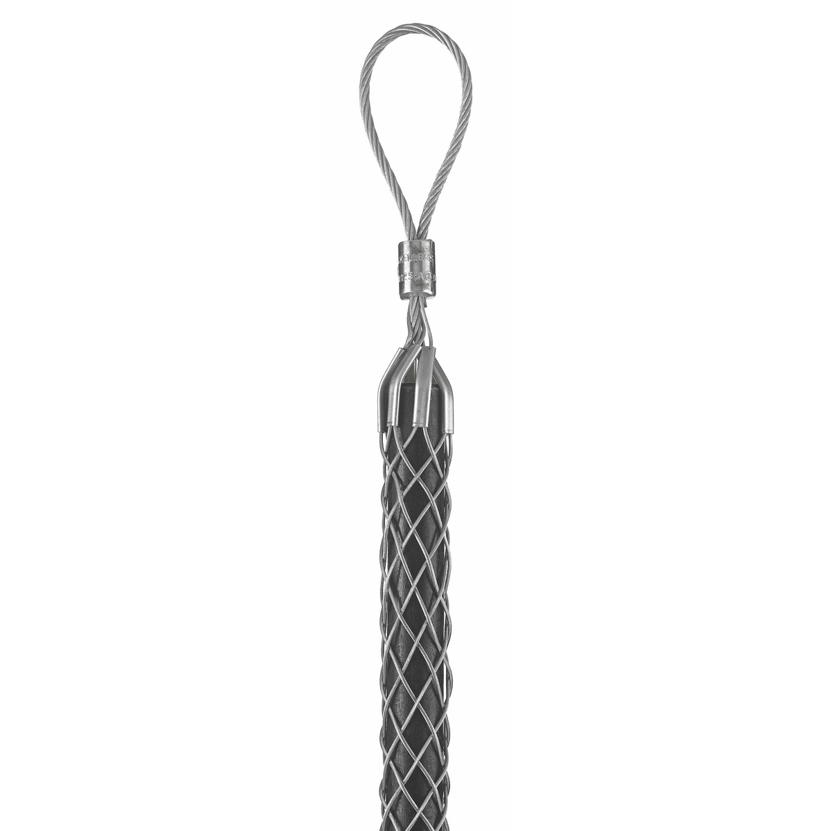 03303018 Standard Light Duty Low Tension Non-Mounted Pulling Grip, 2.5 to 2.99 in Dia Cable, 27 in L Mesh, 2120 lb Load, Galvanized Steel