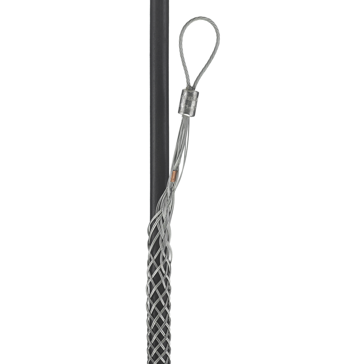 03308006 Standard Non-Mounted Slack Pulling Grip, 1.5 to 1.74 in Dia Cable, 20 in L Mesh, 1320 lb Load, Galvanized Steel
