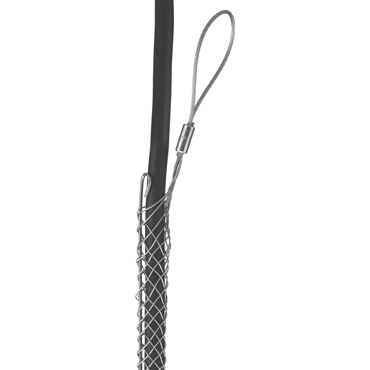 3310001 Standard Non-Mounted Slack Pulling Grip, 0.5 to 0.61 in Dia Cable, 6 in L Mesh, 300 lb Load, Galvanized Steel