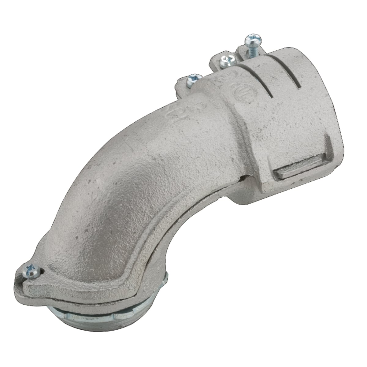 2210 Non-Insulated Squeeze Conduit Connector, 2-1/2 in Trade, 2-1/2 in Cable Openings, For Use With FMC, Malleable Iron, Electro-Plated Zinc