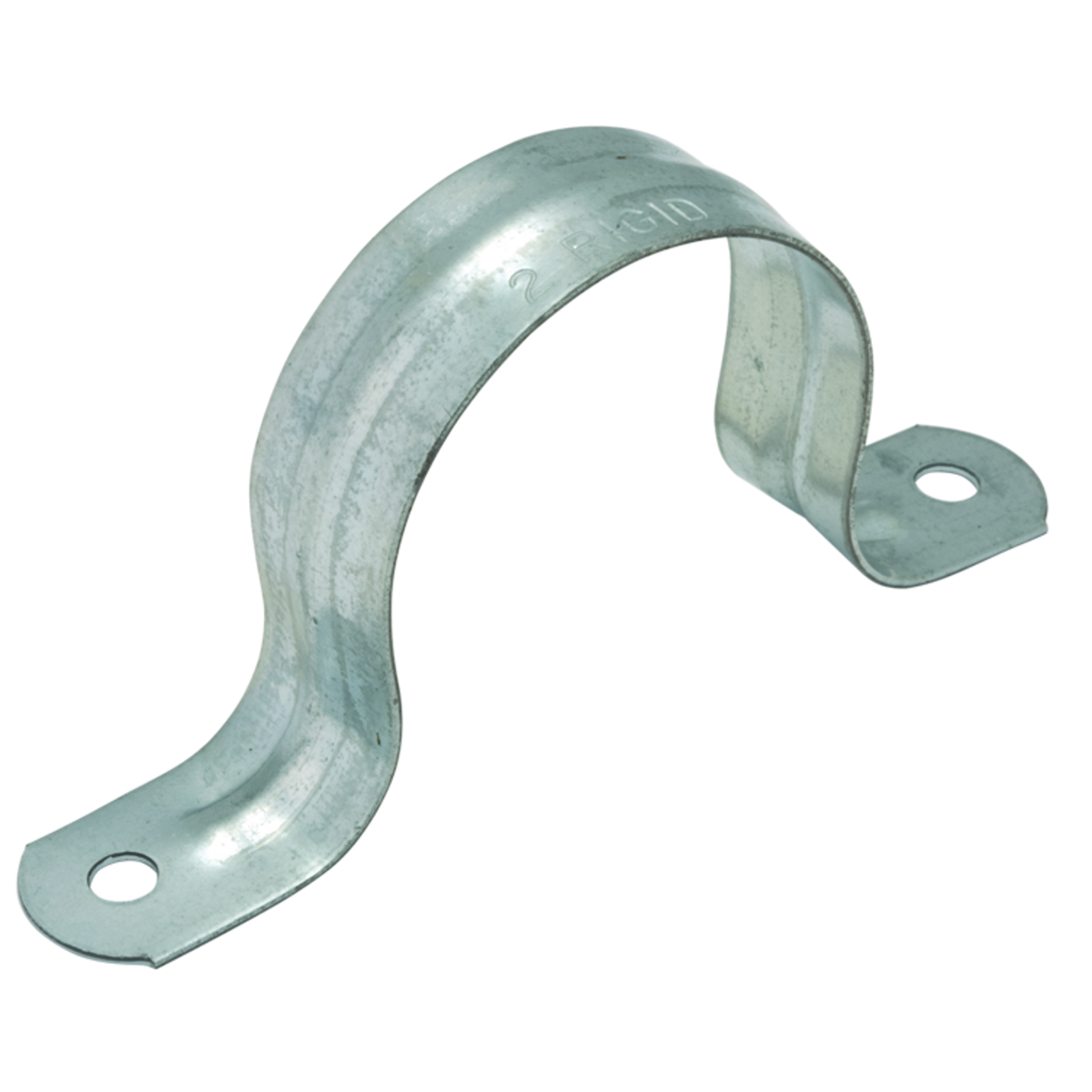 2238 2-Hole 1-Piece Conduit Strap, 2 in, For Use With IMC/Liquidtight Flexible Non-Metallic/Rigid Conduit, Steel, Electro-Plated Zinc