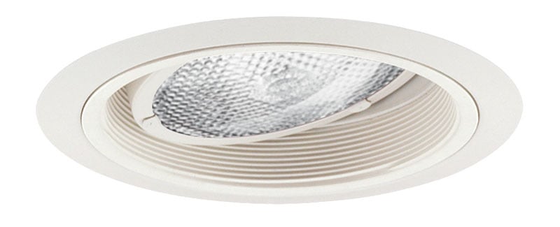 224 WWH Adjustable Baffle Trim, 7-5/8 in OD, Incandescent Lamp, For Use With IC2, TC2, TC2R, APT2 Series Housing