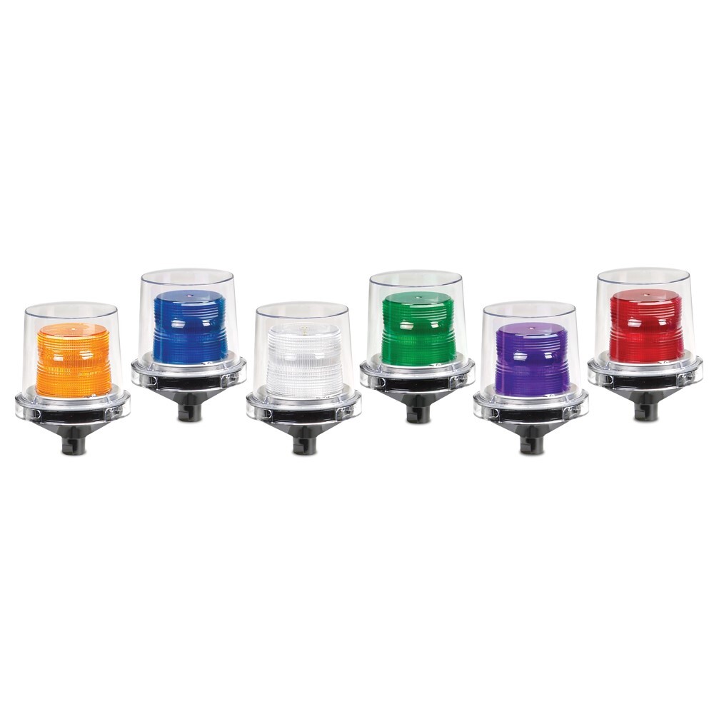 225XST-012-024B Electraray 225XST Flashing Warning Light, 12 to 24 V DC, Strobe Lamp, 5-1/2 in Dia, Surface Mount, Blue Lens