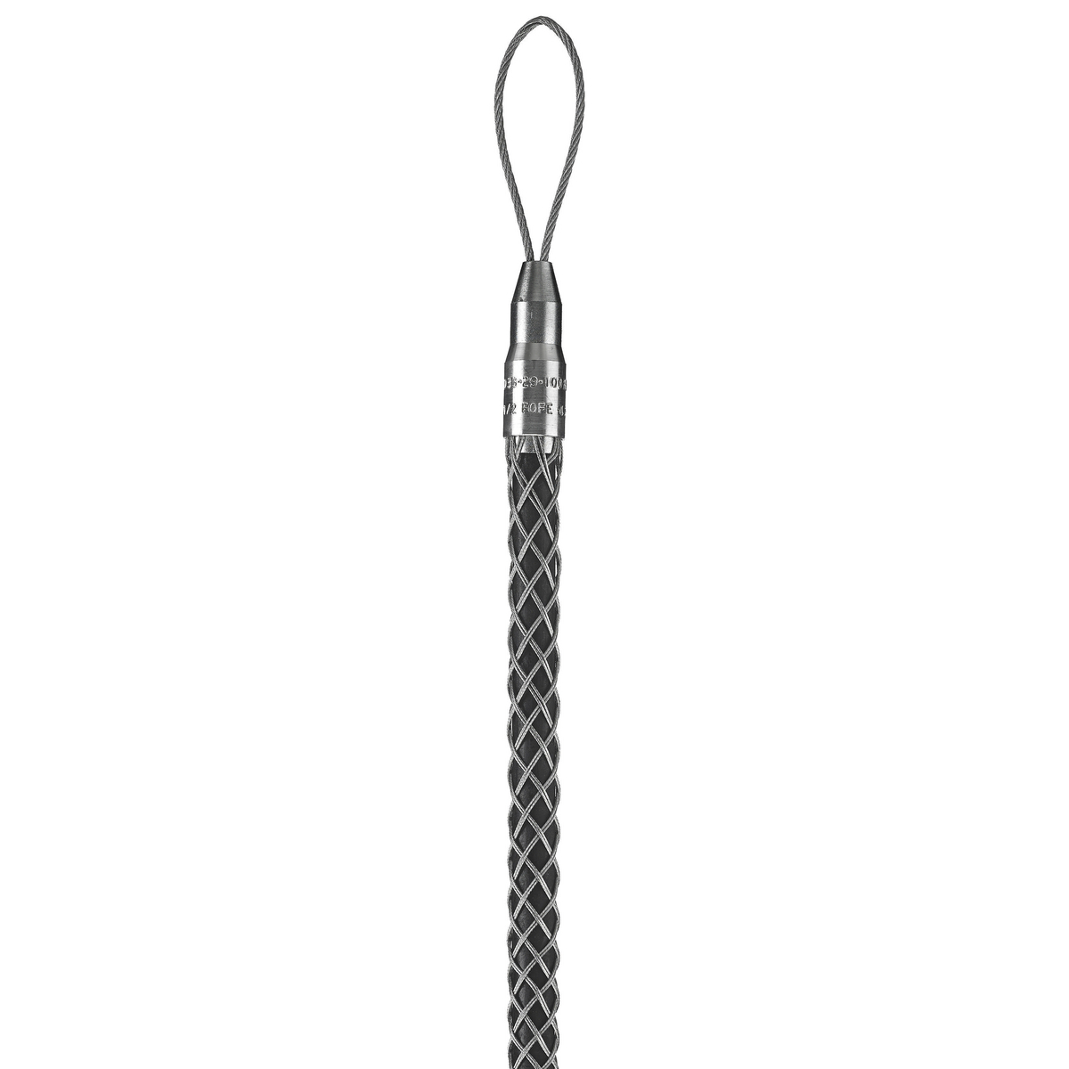 033291000 Standard Non-Mounted Pulling Grip, 0.10 to 0.22 in Dia Cable, 9 in L Mesh, 200 lb Load, Galvanized Steel