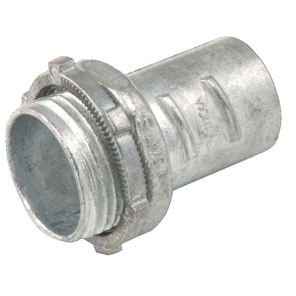 2282 Non-Insulated Screw-In Conduit Connector, 1/2 in Trade, 5/8 in Cable Openings, Die Cast Zinc