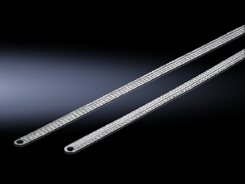 2412225 SZ Series M8 Connection Earthing Strap, Copper, Tin Plated