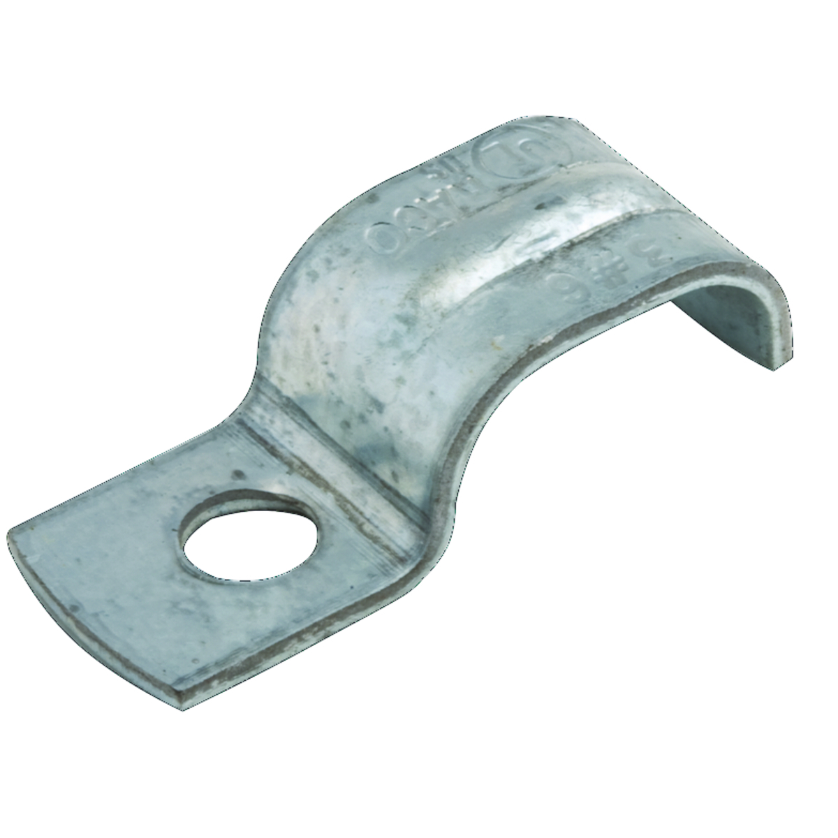 2442 Cable Strap, (3) 3 to 2 AWG, 9/32 in Mounting Hole, Steel, Electro-Zinc Plated