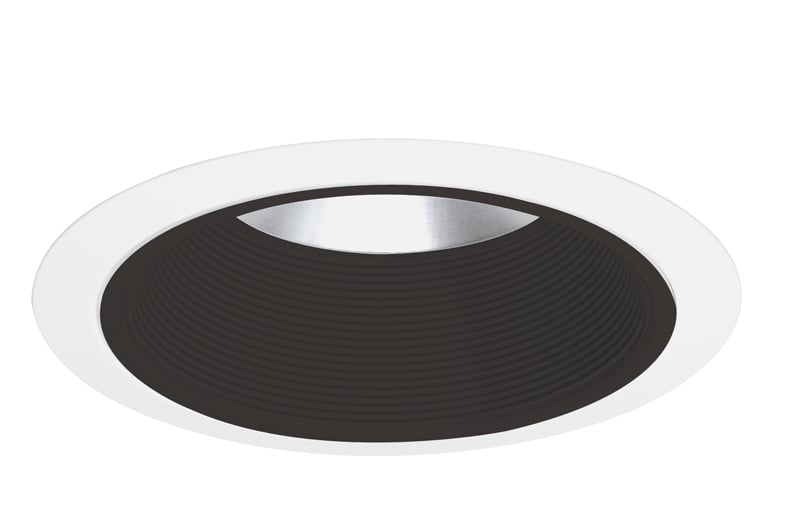 244S WWH 244 Shallow Baffle Trim With White Trim Ring, 7-5/8 in OD, Incandescent Lamp, For Use With IC2, TC2, IC21, IC22, IC23, APT2 Series Housing