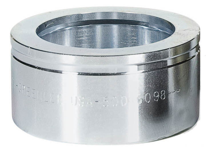 04609 Slug-Splitter Knockout Die, ISO 50 Conduit/Pipe, 2 in ID Knockout, Stainless Steel, 10 ga
