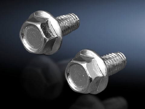 2489000 Pan Head Self Tapping Screw, For Use With The Round Holes 4.5 mm Diameter in the Enclosure Section, Punched Rails and Punched Sections without Mounting Flanges, M5x12 Size, Posidrive Drive Type, Pan Head, 0.47 in Thread L