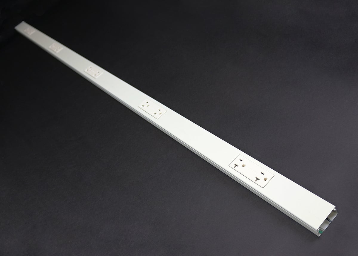 Single Channel Plugmold Series Multi-Outlet Strip With 6 Duplex Receptacle; 20 Amp, 72 Inch Length x 1-29/32 Inch Width x 7/8 Inch Height, Steel/Thermoplastic Receptacle, Ivory