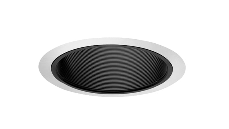 25 WWH 25 Series Downlight Straight Baffle Trim, 7-5/8 in OD, Halogen Lamp, For Use With IC2, TC2, TC2R, IC22, IC22W, IC22S, IC22R, APT2 Series Housing