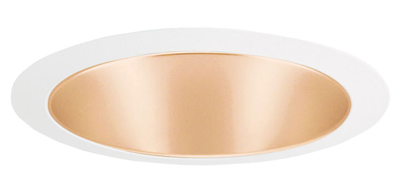 257 HZWH Downlight Deep Cone Trim, 7-5/8 in OD, Incandescent Lamp, For Use With IC2, TC2, TC2R Series Housing