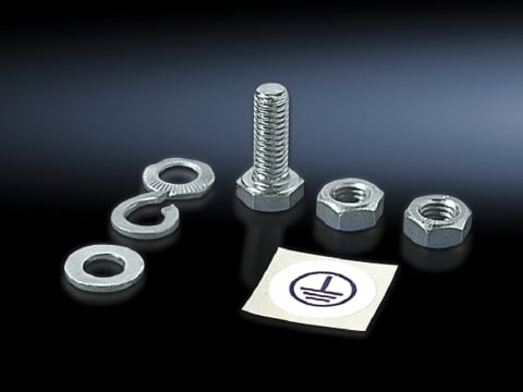 2570000 Grounding Hardware, For Use With SZ Series Enclosure, System Punching, M6 Thread Size, Zinc Plated