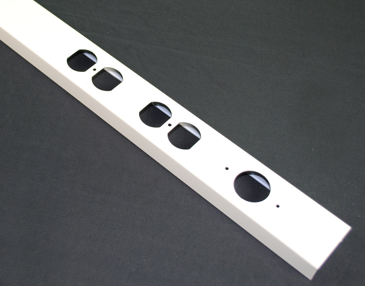 Add-On Tele-Power Pole Cover; Steel, Ivory