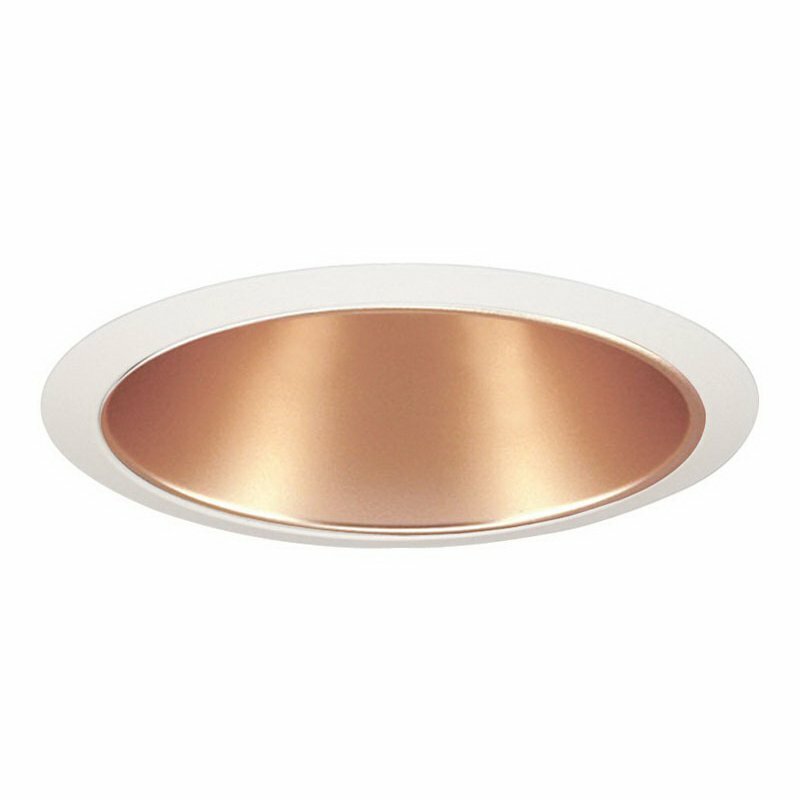 26 WHZWH Round Downlight Straight Cone Trim, 6 in ID x 7-5/8 in OD, Incandescent Lamp, For Use With IC2, TC2, TC2R and APT2 Series Housing