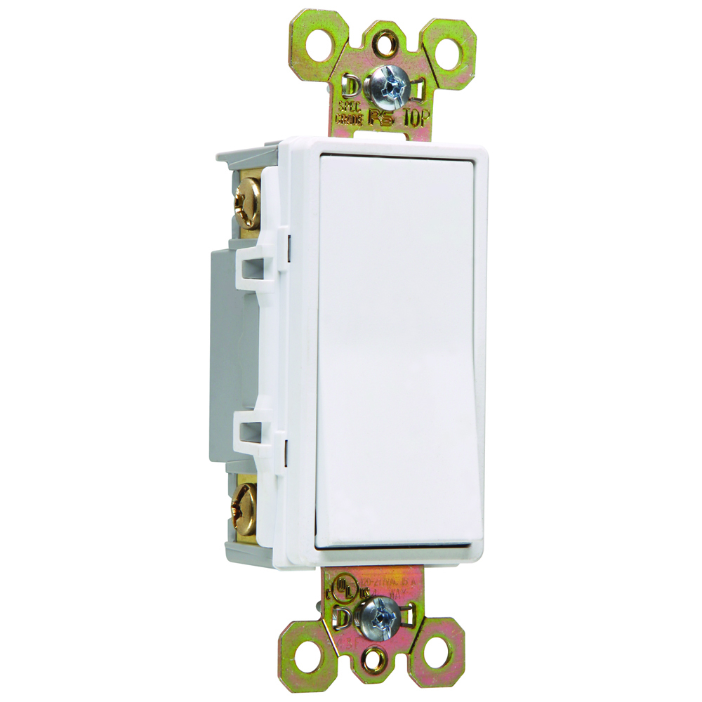 2604W 15 Amp 120V/277V Decorator Switch, White
