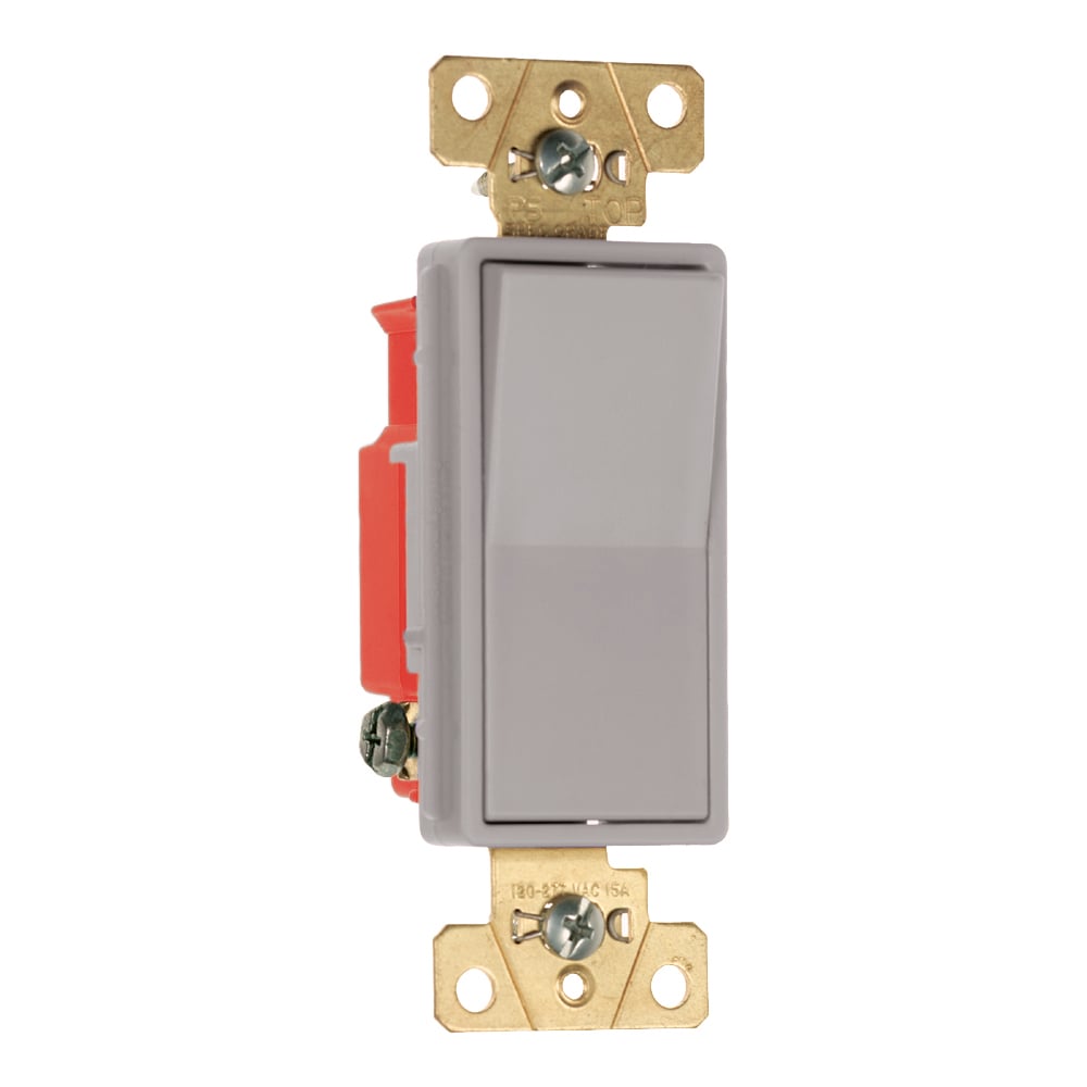2621GRY 20 Amp 120V/277V Single Pole Decorator Paddle Switch, Gray