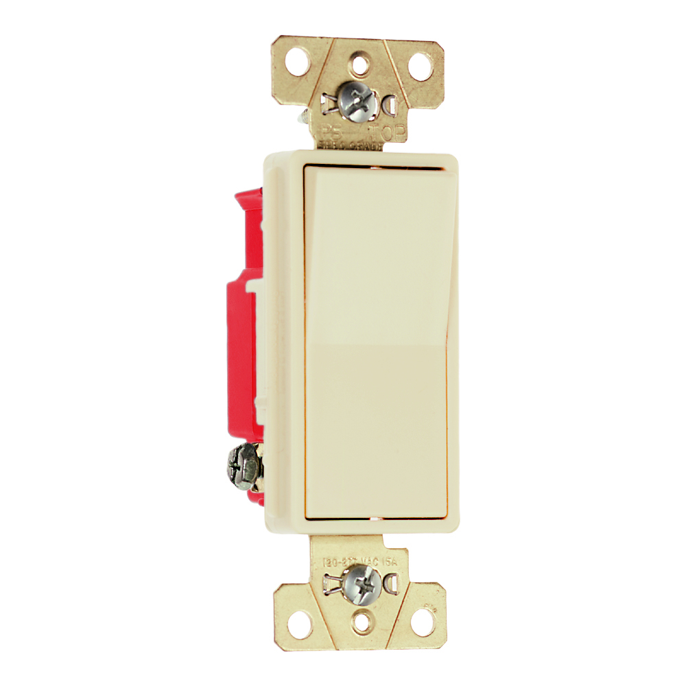 2621I 20 Amp 120V/277V Single Pole Decorator Paddle Switch, Ivory