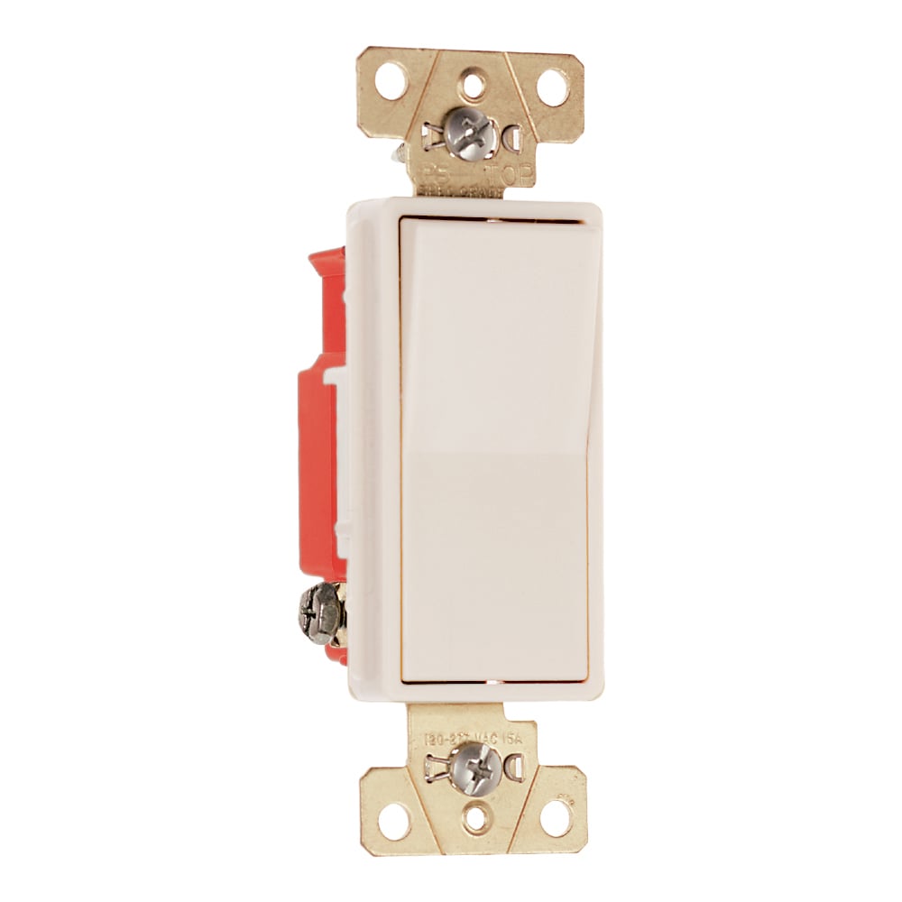 2621LA 20 Amp 120V/277V Single Pole Decorator Paddle Switch, Light Almond