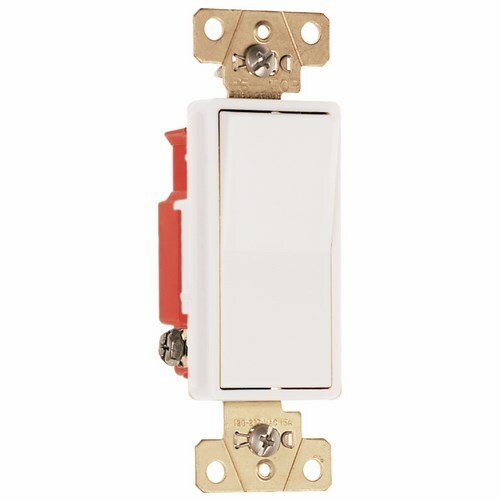 2621W Single Pole Decorator Paddle Switch, 20 Amp, 120V/277V, White