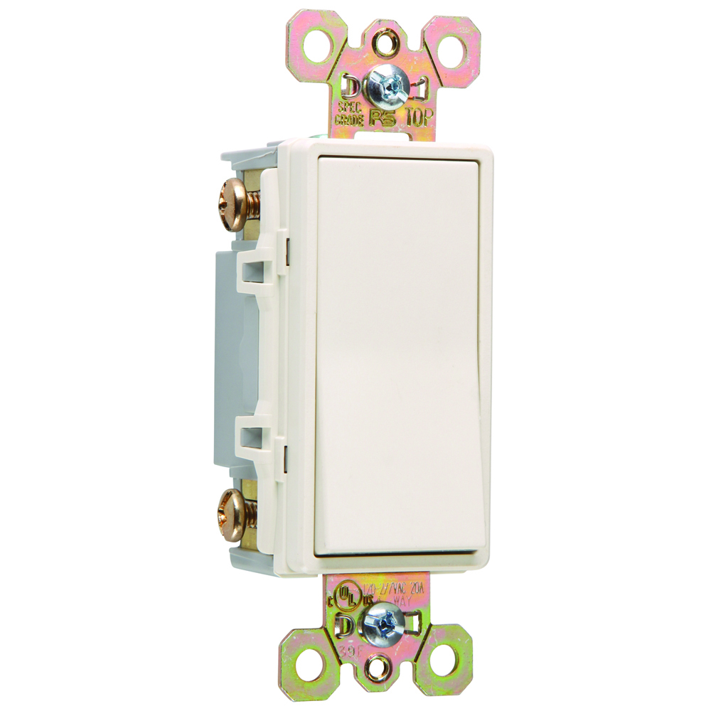 2624LA 20 Amp 120V/277V 4-Way Decorator Paddle Switch, Light Almond