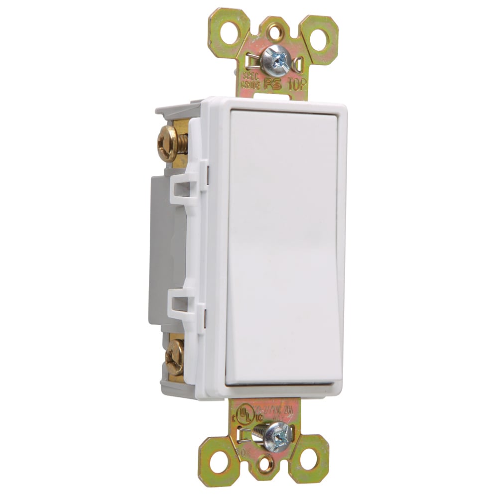 2624W 20 Amp 120V/277V 4-Way Decorator Paddle Switch, White
