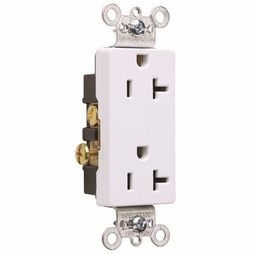26342W Duplex Receptacle, 20 Amp, 125V, White
