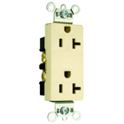 Heavy-Duty Decorator Spec Grade Duplex Receptacle Back and, Side Wire 20amp 125volt Ivory