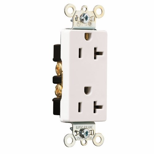 26352W Duplex Receptacle, 20 Amp, 125V, White